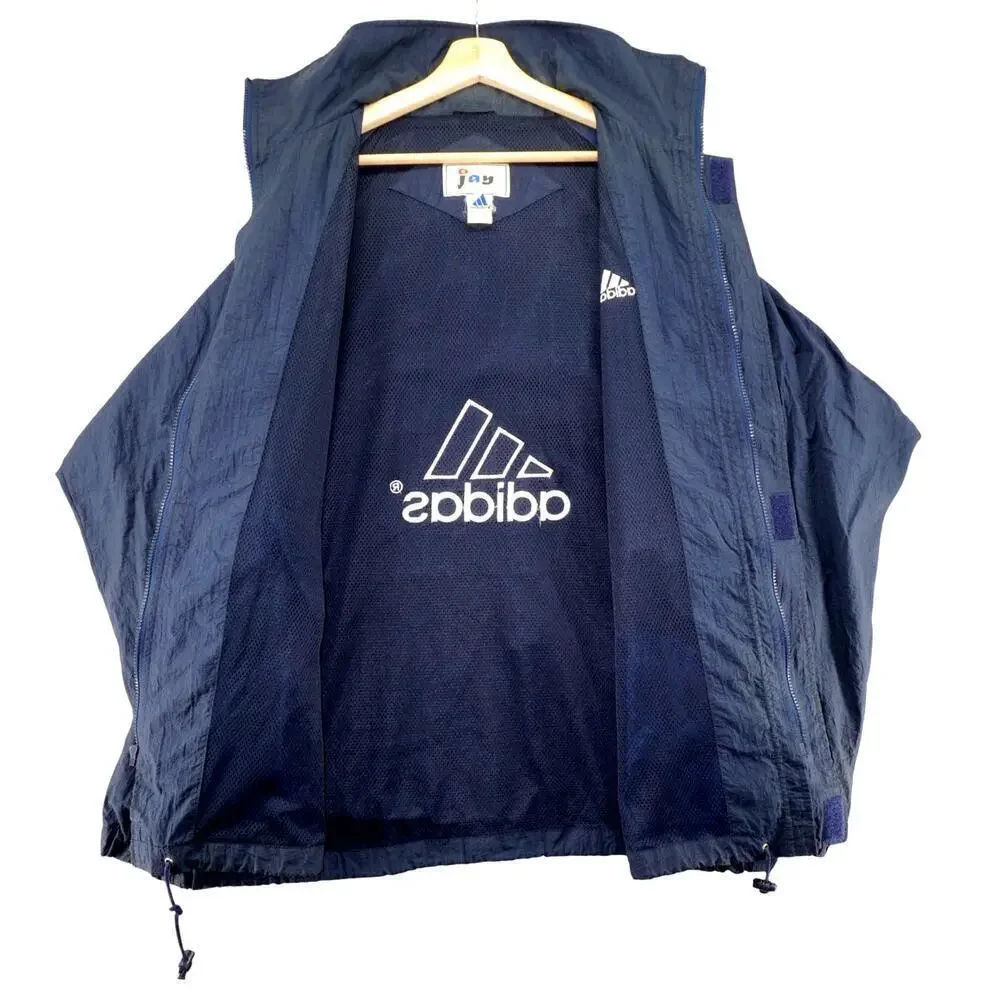 Vintage Adidas Jay Collection Windbreaker Jacket – Navy Blue – Men’s Size L